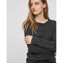 Vero Moda dame strik VMDOFFY - Black Melange Discount