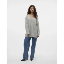 Vero Moda dame strik VMESTI - Light Grey Melange Hot