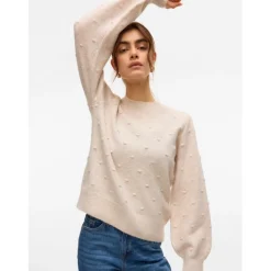 Vero Moda dame strik VMFRANCESCA - Birch Melange Best