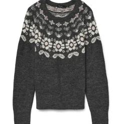 Vero Moda dame strik VMSIMONE - Dark Grey Melange Detail:W. BIRCH + ROSE Sale
