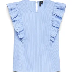 Vero Moda DAME TOP VMAILA - Little Boy Blue White Hot
