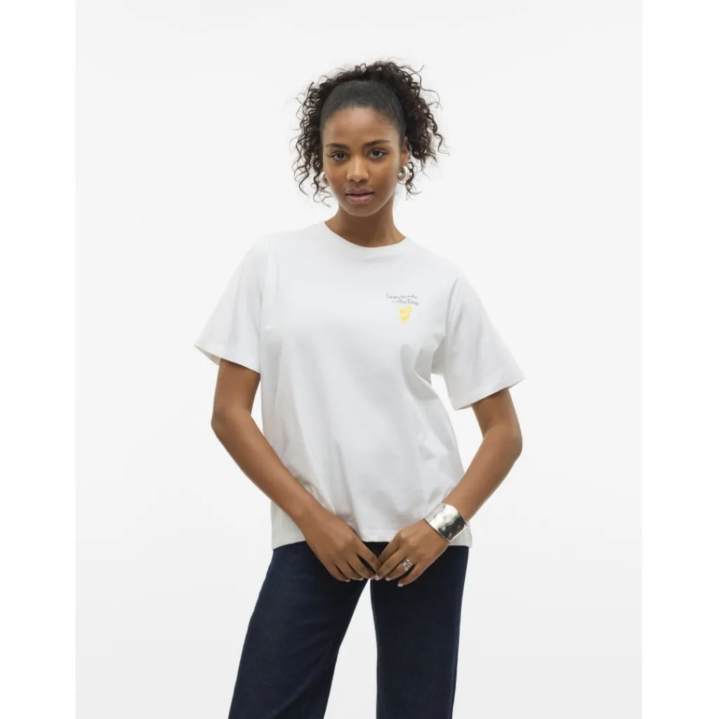 Vero Moda DAME TOP VMAYA CATY - Snow White Lemonade Clearance