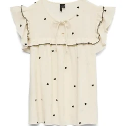 Vero Moda DAME TOP VMELINA - Birch BLACK HEARTS Clearance