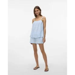 Vero Moda dame top VMNANNA - Airy Blue Snow White Clearance