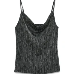 Vero Moda dame top VMRITA - Black Silver lurex Best