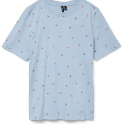Vero Moda dame t-shirt VMPAULINA - Cashmere Blue Cherry Clearance