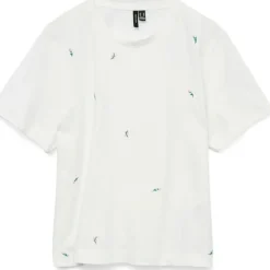 Vero Moda dame t-shirt VMSOLVEI - Snow White Print FLOWERS Hot