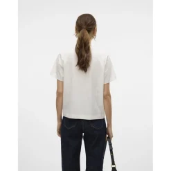 Vero Moda dame t-shirt VMSOLVEI - Snow White Print STRAWBERRYS Discount