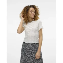 Vero Moda dame t-shirt VMSHELBY - Snow white Hot