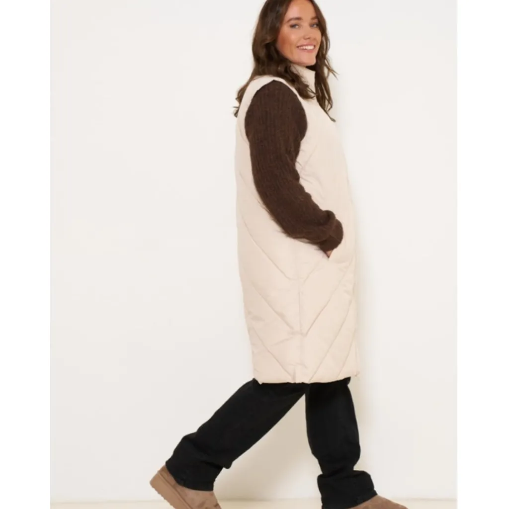 Vero Moda dame vest VMMILLAS - Oatmeal Discount