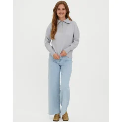 Vero Moda highneck VMSABA - Light Grey Melange Clearance