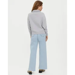 Vero Moda highneck VMSABA - Light Grey Melange Clearance