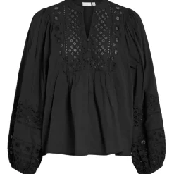 VILA dame bluse VIDULLI - Black Beauty