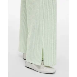 VILA dame bukser VISTRIPLO - Silt Green Stripes BIRCH Hot