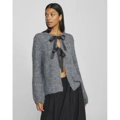 VILA dame cardigan VIBOWS - Medium grey melange Discount