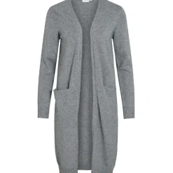 VILA dame cardigan VIRIL - Medium grey melange Online