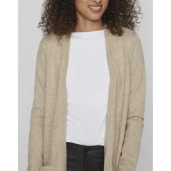 VILA dame cardigan VIRIL - Natural MELANGE Hot