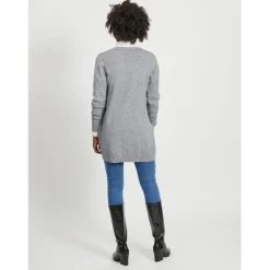 VILA dame cardigan VIRIL - Medium grey melange Online