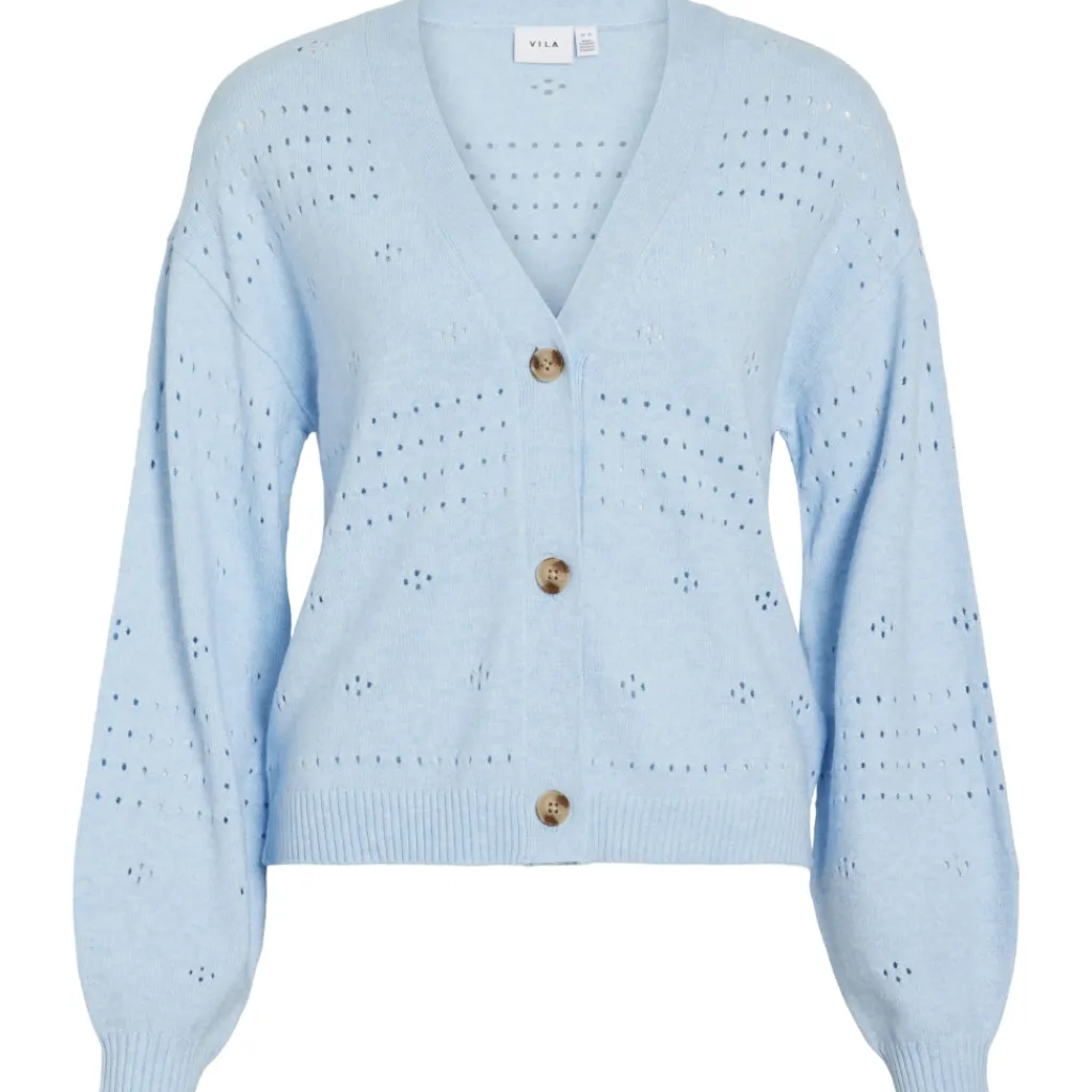 VILA dame cardigan VIRIL - Kentucky Blue MELANGE Discount