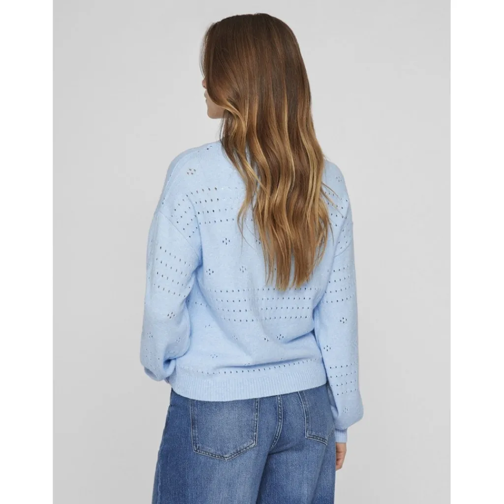 VILA dame cardigan VIRIL - Kentucky Blue MELANGE Discount