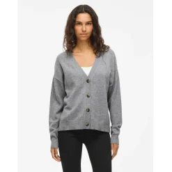 VILA DAME CARDIGAN VIRIL - Medium grey melange Clearance