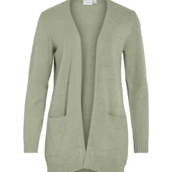 VILA dame cardigan VIRIL - Oil Green MELANGE Best