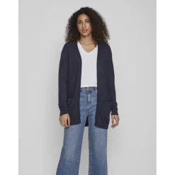 VILA dame cardigan VIRIL - Total eclipse melange