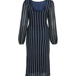 VILA dame kjole VIELLEN - Navy Blazer Birch Best