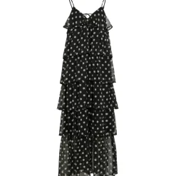 VILA DAME KJOLE VIHARLEY - Black White Dots New