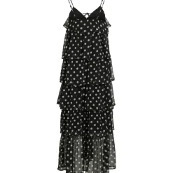 VILA DAME KJOLE VIHARLEY - Black White Dots New