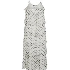 VILA DAME KJOLE VIHARLEY - Cloud Dancer BLACK DOTS Discount