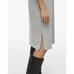 VILA dame kjole VINORA - Light Grey Melange Best