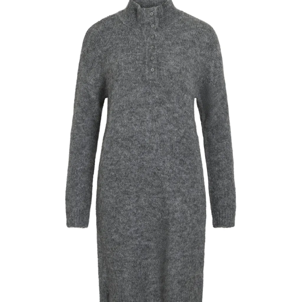 VILA dame kjole VINYNNI - Dark grey melange