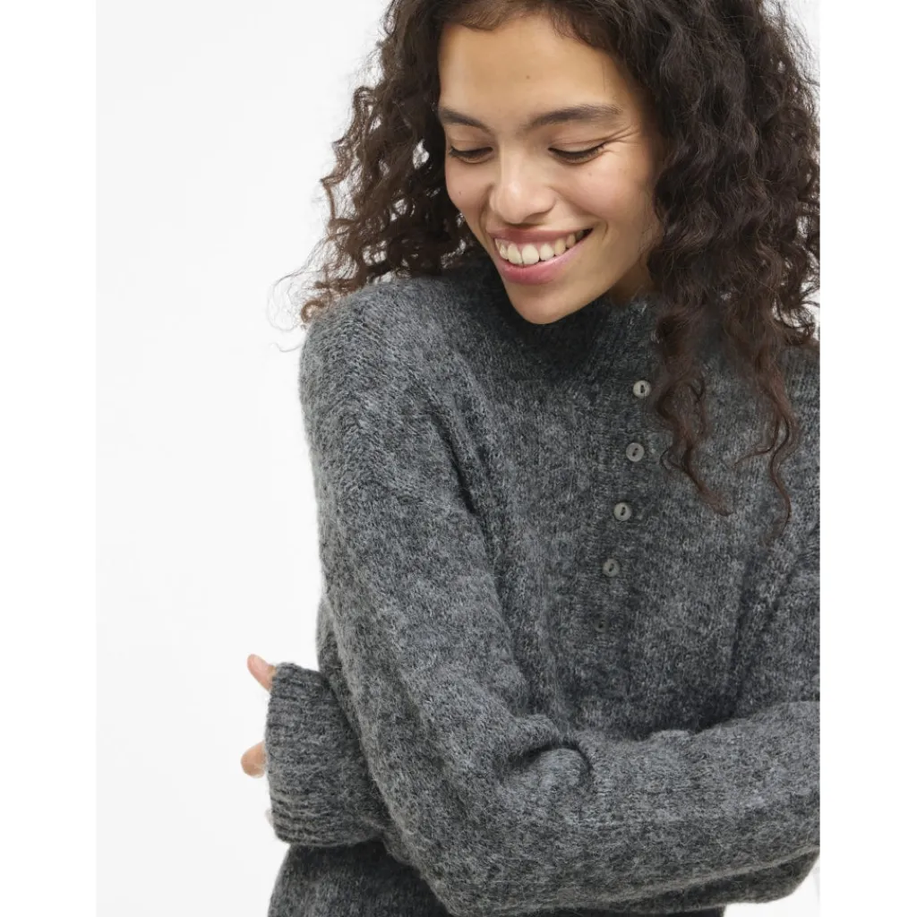 VILA dame kjole VINYNNI - Dark grey melange