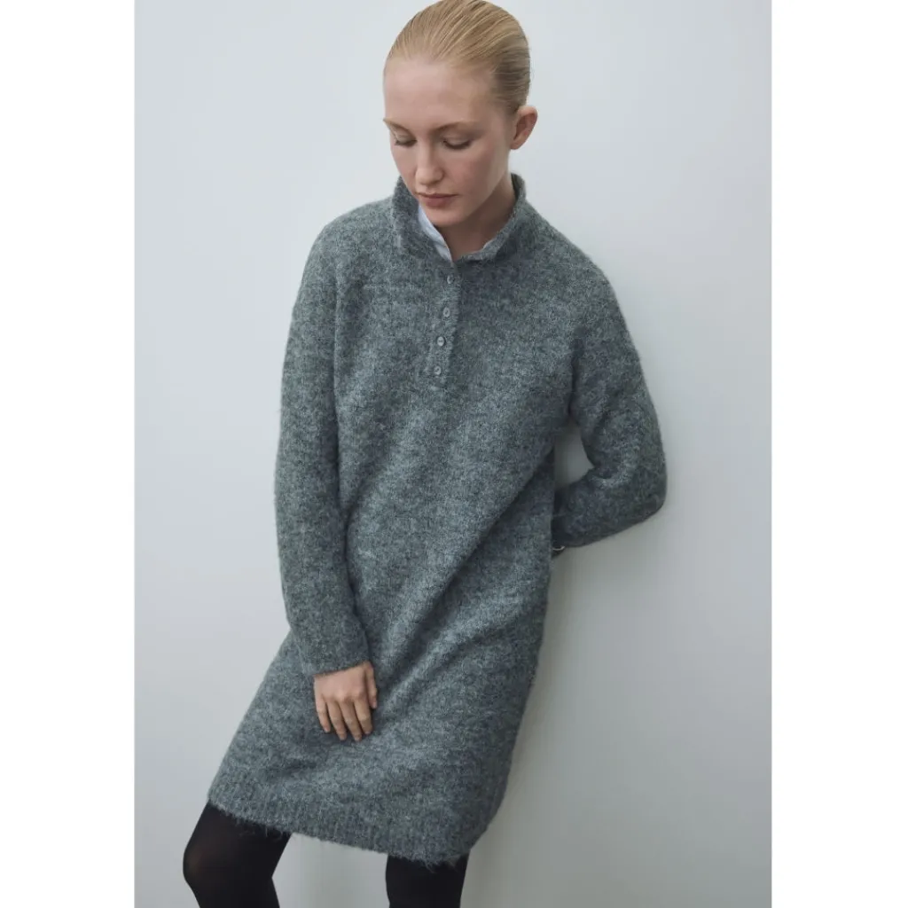 VILA dame kjole VINYNNI - Dark grey melange