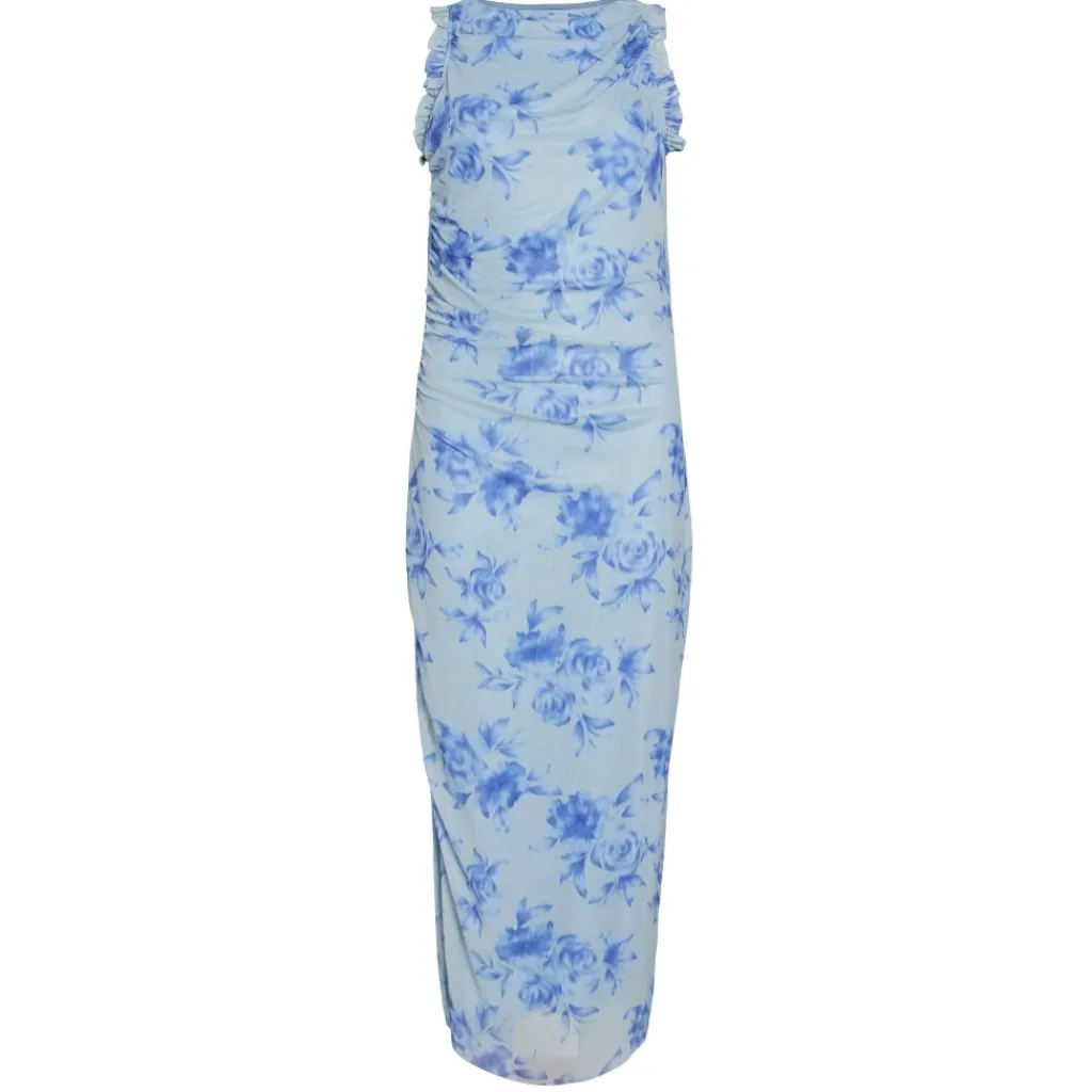 VILA dame kjole VIRIKKE - Kentucky Blue BLUE ROSE Hot