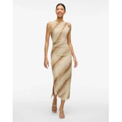 VILA dame kjole VIRIKKE - Birch BROWN Best