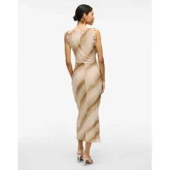 VILA dame kjole VIRIKKE - Birch BROWN Best