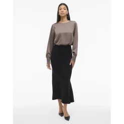 VILA dame nederdel VIRIL - Black Best