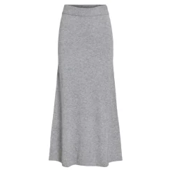 VILA dame nederdel VIRIL - Medium grey melange