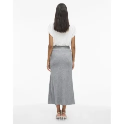 VILA dame nederdel VIRIL - Medium grey melange