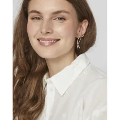 VILA dame øreringe VIKYZER - Gold Colour New