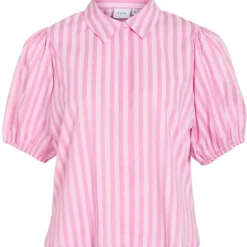 VILA DAME SKJORTE VIASTANA - Sangria Sunset Stripes Sale