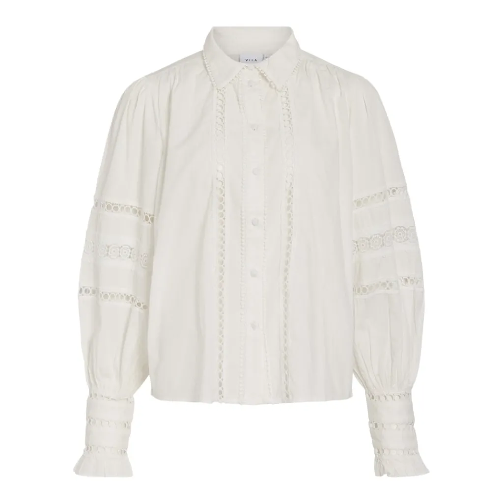 VILA dame skjorte VICORLINA - Cloud Dancer
