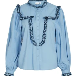 VILA dame skjorte VIJANNE - Blissful Blue Navy blazer Hot