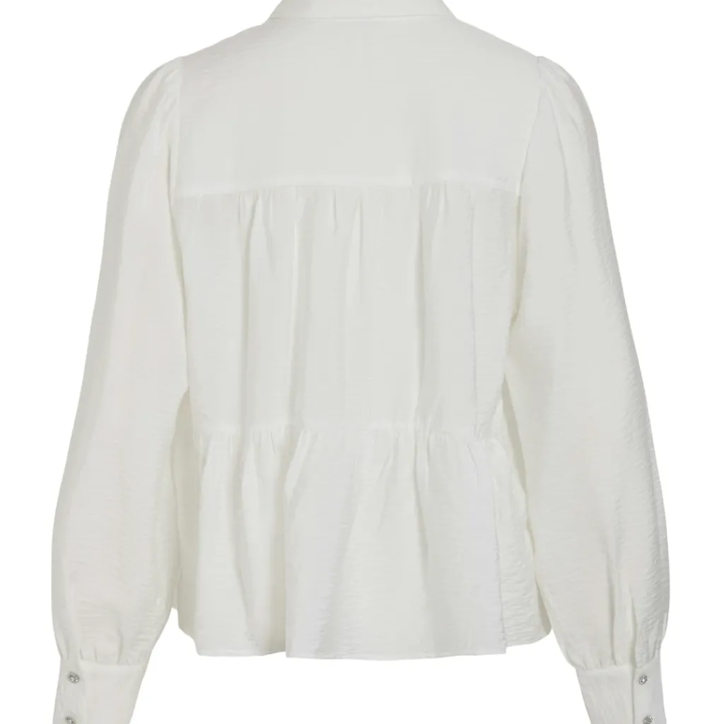 VILA dame skjorte VIKATRIA - Cloud Dancer Best