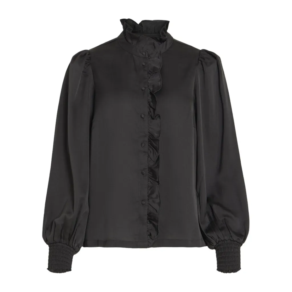 VILA dame skjorte VILUTTO - Black Beauty Hot