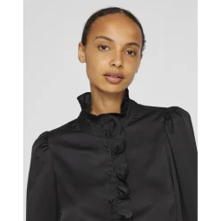 VILA dame skjorte VILUTTO - Black Beauty Hot