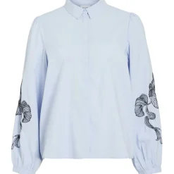VILA dame skjorte VIVESTA - Kentucky Blue Detail Black beauty Hot