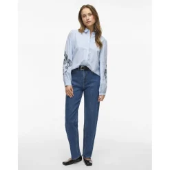 VILA dame skjorte VIVESTA - Kentucky Blue Detail Black beauty Hot